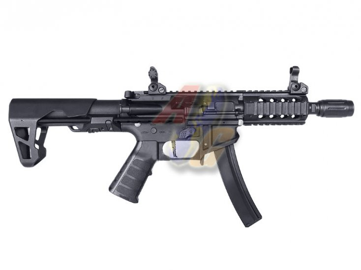 --Out of Stock--KING ARMS PDW 9mm SBR Shorty AEG ( Black ) - Click Image to Close