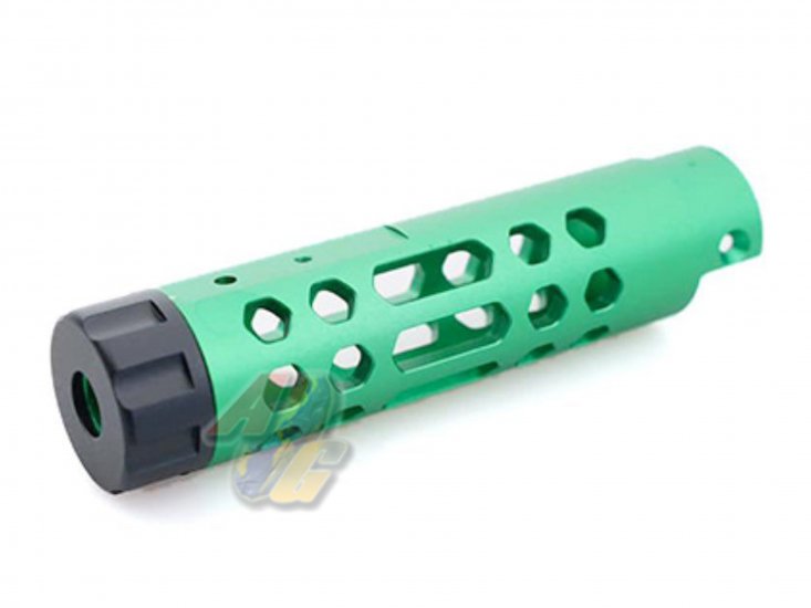 5KU CNC Aluminum Outer Barrel For Action Army AAP-01 GBB ( Type A/ Green ) - Click Image to Close