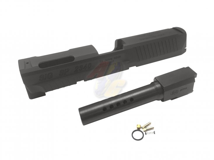 Shooters Design KSC SIG SP2340 GSG-9 35TH Anni Slide & Barrel Set ( BK.CNC )( Normal Sight ) - Click Image to Close