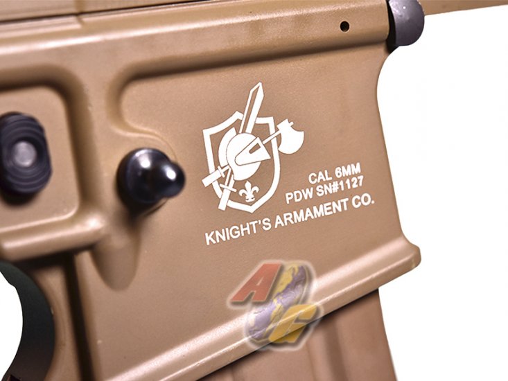 EMG/ Knights Armament Airsoft PDW M2 GBB Rifle ( Short/ Tan ) - Click Image to Close
