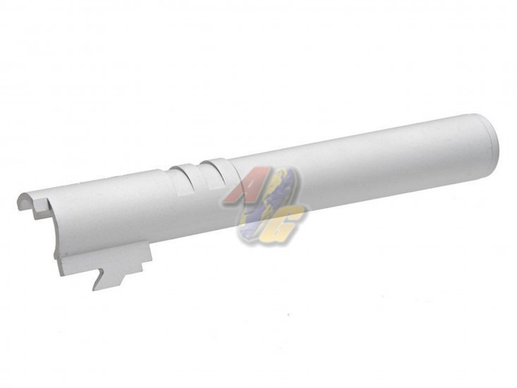 5KU 5.1 Aluminum Threaded Outer Barrel For Tokyo Marui Hi-Capa 5.1 Series GBB ( Silver/ 11mm+ ) - Click Image to Close