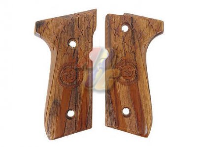 KIMPOI SHOP Hand Carved Wood Grip For Tokyo Marui M9 GBB ( Red Wing )