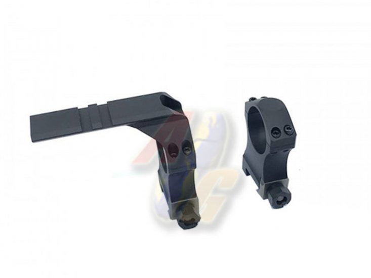 Airsoft Artisan NF Style 30mm Scope Mount with Tactical Ring Rail ( Black ) - Click Image to Close