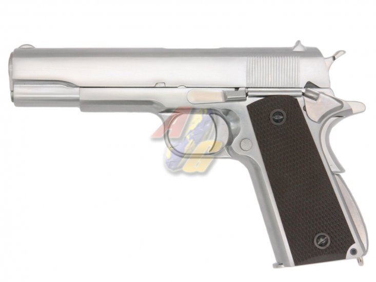 WE M1911A1 GBB (Full Metal, SV, Wooden Color Grip) - Click Image to Close