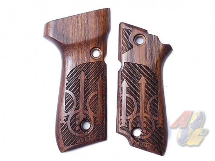KIMPOI SHOP Hand Carved Type C Wood Grip For KSC M93R Series GBB ( System 7 ) - Click Image to Close