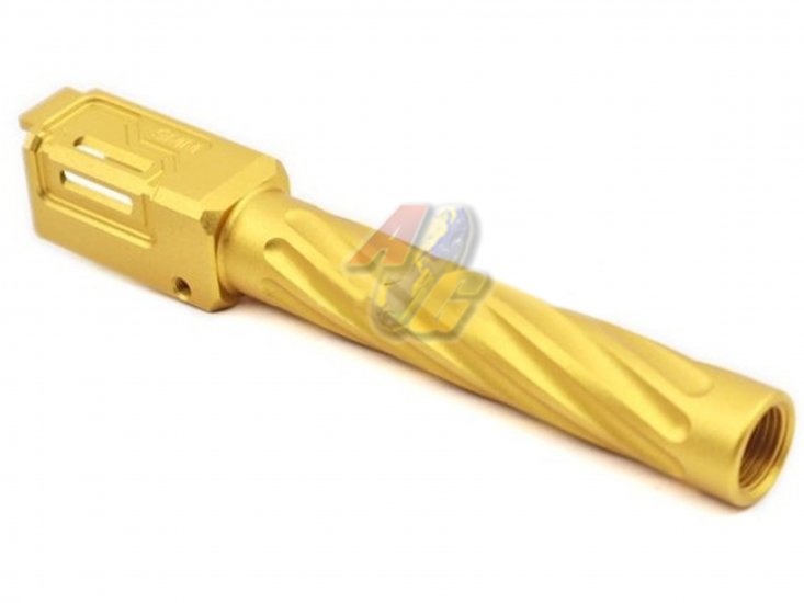 TTI Airsoft Fixed Outer Barrel For Tokyo Marui/ WE G17, G18 Series GBB ( Gen.3 ) ( Type B/ Gold ) - Click Image to Close