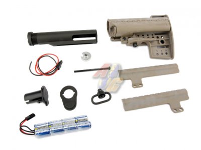 King Arms M4 Clubfoot Modstock w/ Pipe & 9.6V Battery ( Dark Earth ) ( Last One )