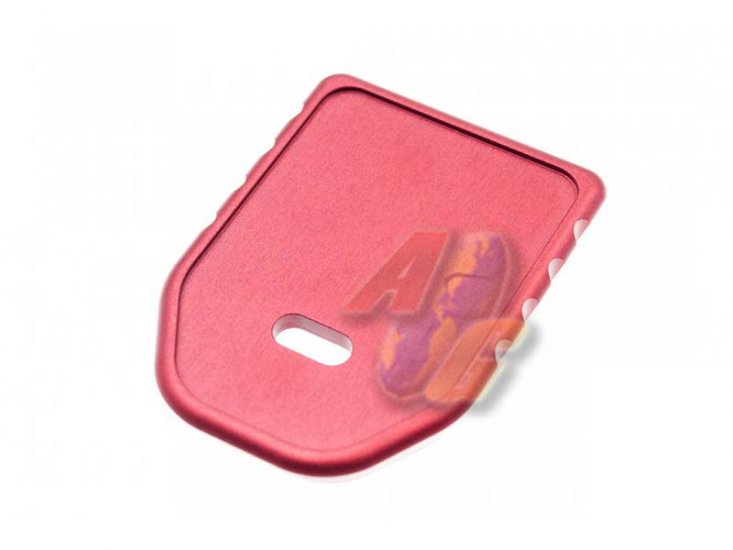C&C CNC Aluminum Magazine Base Pad For Tokyo Marui/ WE G Series GBB ( Red/ V Style ) - Click Image to Close