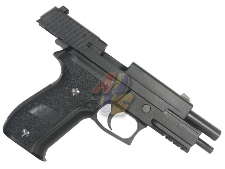 WE F 226 MK25 Railed GBB Pistol (No Marking, BK, Full Metal) - Click Image to Close
