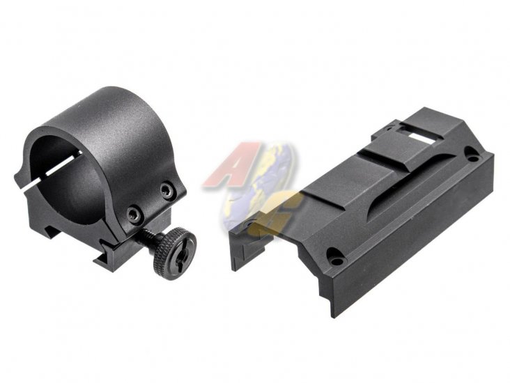 RGW AP Style Low Profile Scope Mount Set For MP5 Series Airsoft Rifle - Click Image to Close