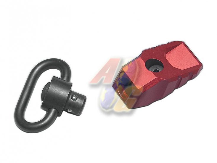 G&P M-Lok/ KeyMod Adjustable QD Sling Swivel ( Red ) - Click Image to Close