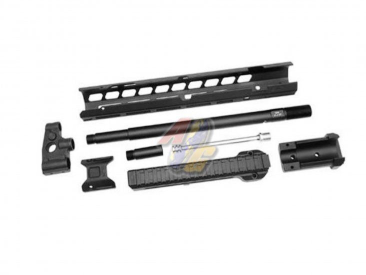 SLR Airsoftworks 11.2" Light M-Lok Extended Rail Conversion Kit Set For GHK AKM GBB ( Black ) ( by DYTAC ) - Click Image to Close