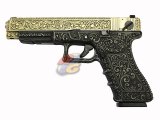 --Out of Stock--WE H35 With LED Gun Case ( Golden Slide/ Ivory Frame )