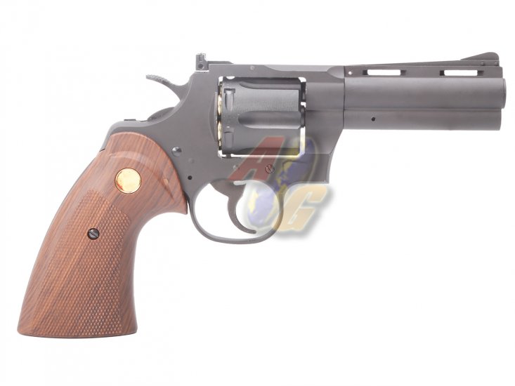King Arms 4" Python 357 Revolver ( Full Colt Marking/ Gas Ver. ) - Click Image to Close