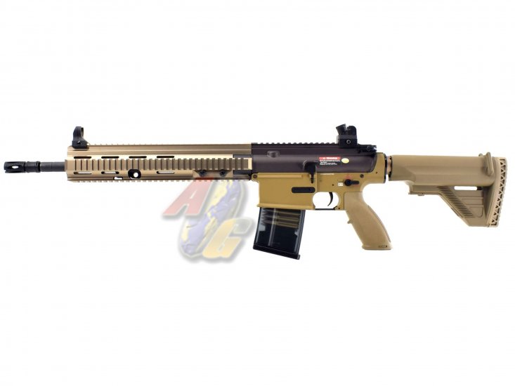 Golden Eagle 417 Full Metal AEG with Mosfet ( 70rds Mid-Cap MAG/ Cerakote Tan ) - Click Image to Close