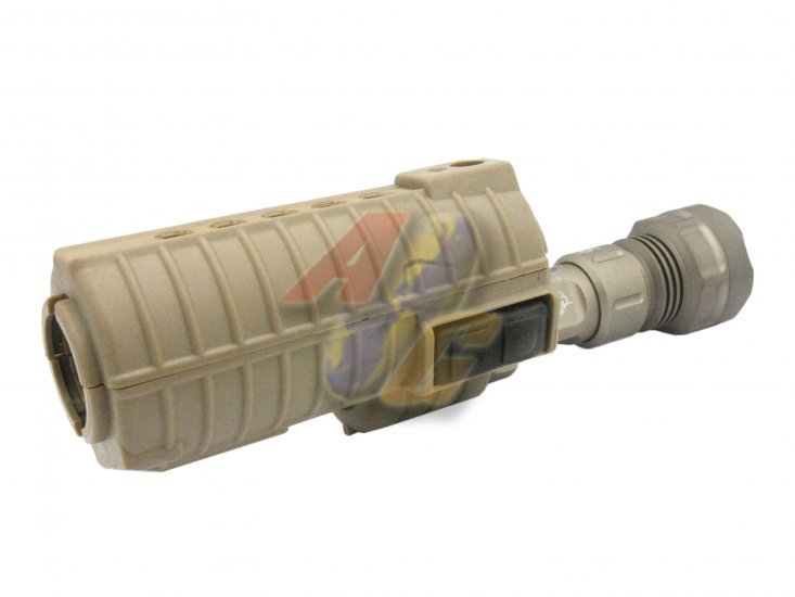 G&P M500 Handguard With Flashlight ( DE ) - Click Image to Close