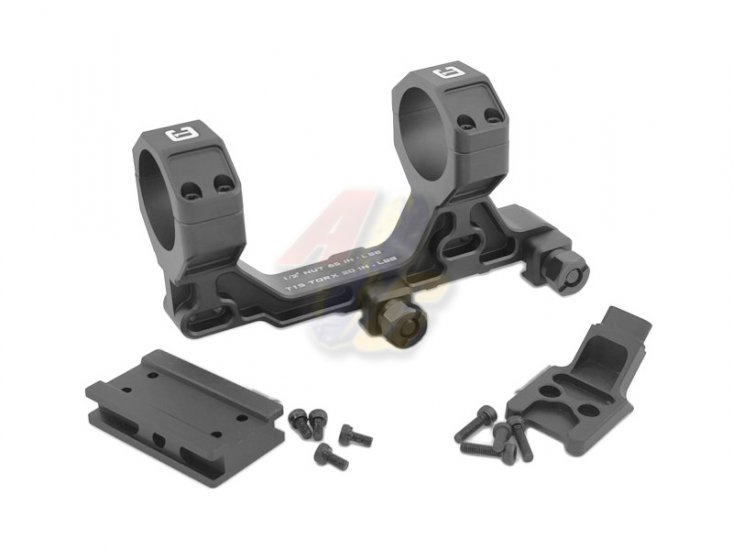 Airsoft Artisan BO Style 30mm Modular Mount For 20mm Rail with T1/ T2 Adapter ( BK ) - Click Image to Close