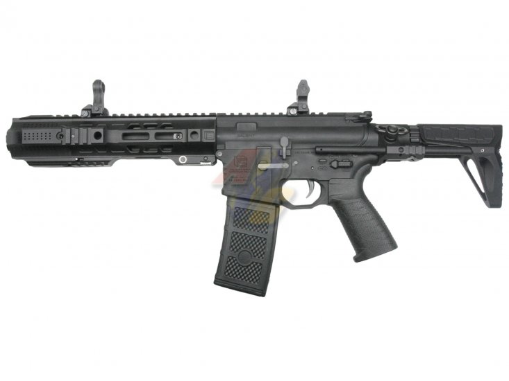 EMG Salient Arms Licensed GRY M4 CQB AEG with PDW Stock ( Black ) - Click Image to Close