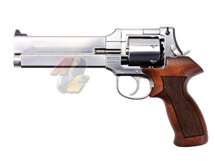 --Out of Stock--Marushin Mateba 6 inch Gas Revolver ( Silver, Heavy Weight, Wood Grip ) - Click Image to Close