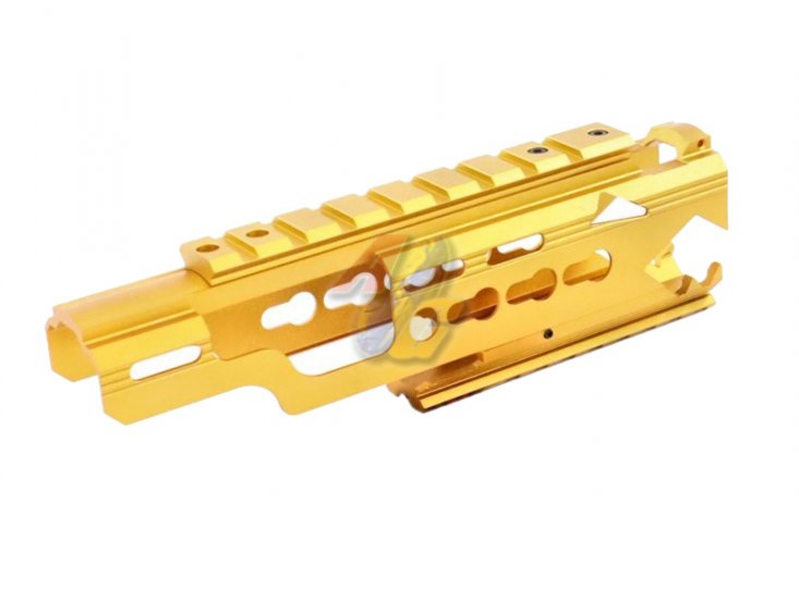 SLONG CNC KeyMod Kit For Tokyo Marui, WE, KJ G17/ G19 Series GBB ( Gold/ SG04-3G ) - Click Image to Close