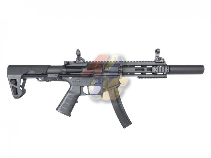 --Out of Stock--King Arms PDW 9mm AEG SBR SD ( Black ) - Click Image to Close