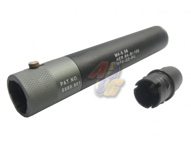 Bell 200mm x 36mm MPX QD Mock Silencer ( 14mm- ) - Click Image to Close