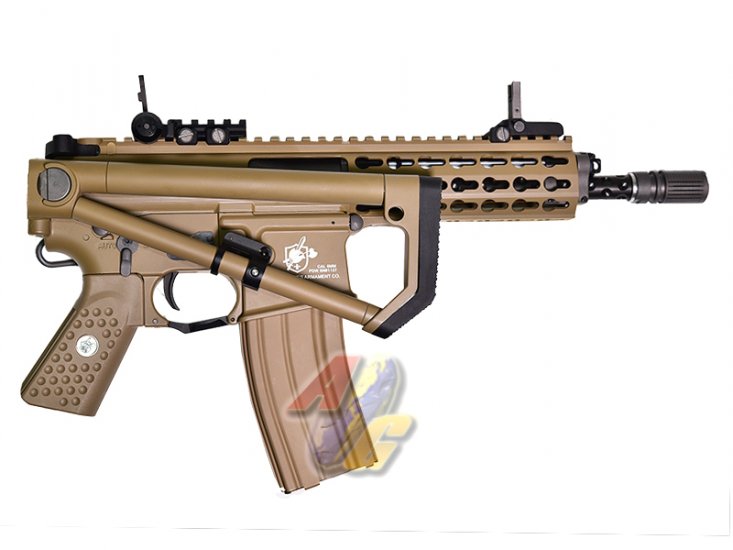 EMG/ Knights Armament Airsoft PDW M2 GBB Rifle ( Short/ Tan ) - Click Image to Close