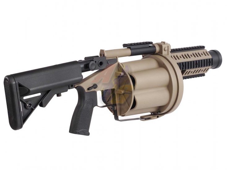 LDT MGL Grenade Launcher with Retractable Stock ( Dark Earth ) - Click Image to Close
