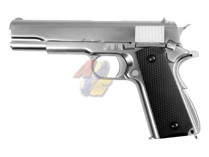 WE M1911 Gas Blowback Pistol ( SV, Tac Grip ) - Click Image to Close