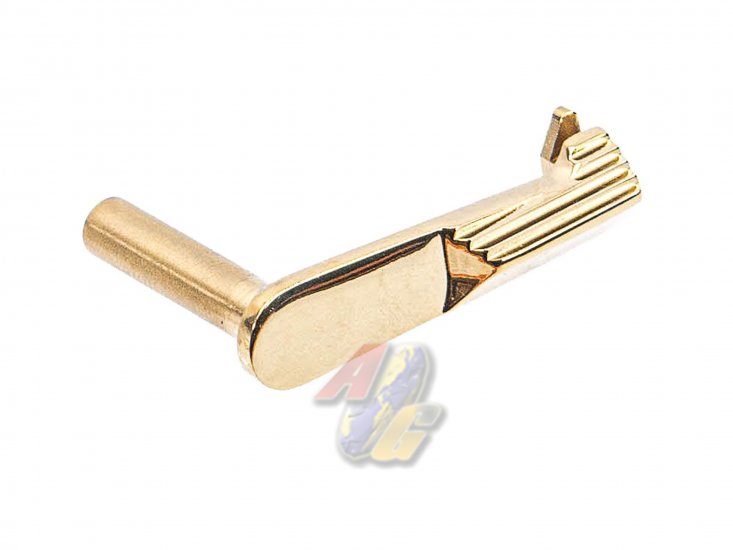 SAVIA CNC Steel Infinity Style Slide Lock For Tokyo Marui Hi-Capa Series GBB ( Glossy Gold ) - Click Image to Close