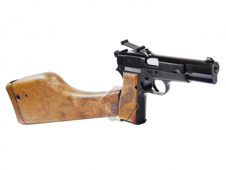 WE Hi-Power Browning M1935 with Stock ( BK ) - Click Image to Close