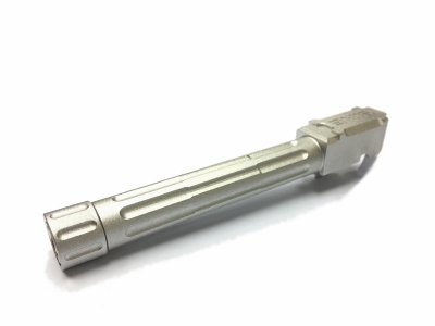--Out of Stock--Airsoft Surgeon 9INE 14mm CCW Threaded Barrel For Tokyo Marui G17 Series GBB ( Silver )