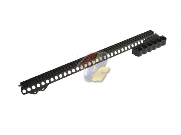 --Out of Stock--Golden Eagle M870 Gas Pump Action Shotgun Top Rail Mount with Shell Holder ( Long ) - Click Image to Close