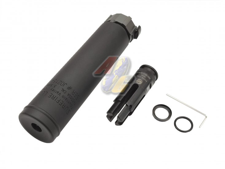 Airsoft Artisan FH556 Style Silencer with FH216A Flash Hider ( BK ) - Click Image to Close