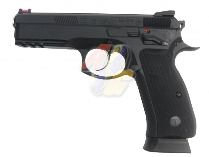 KJ Works CZ-75 SP-01 Shadow GBB Pistol ( ASG Licensed/ Gas Version ) - Click Image to Close
