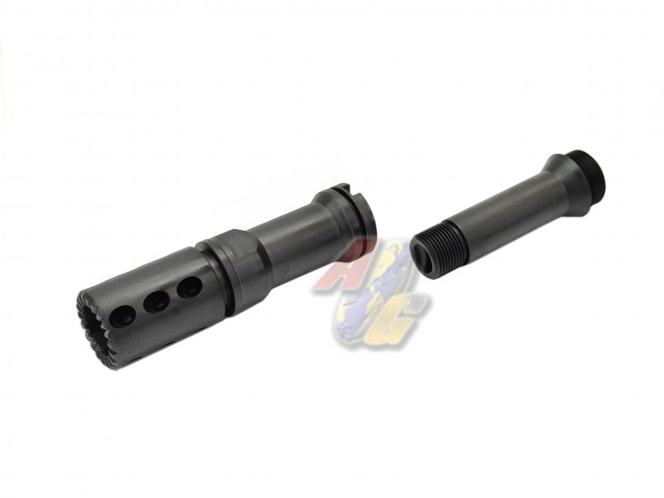 BBT Steel Extend Outer Barrel with Steel Flash Hider For VFC M249 GBB - Click Image to Close