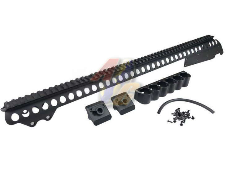 CYMA Aluminium Rail For M870 Shotgun with Shell Carrier - Click Image to Close