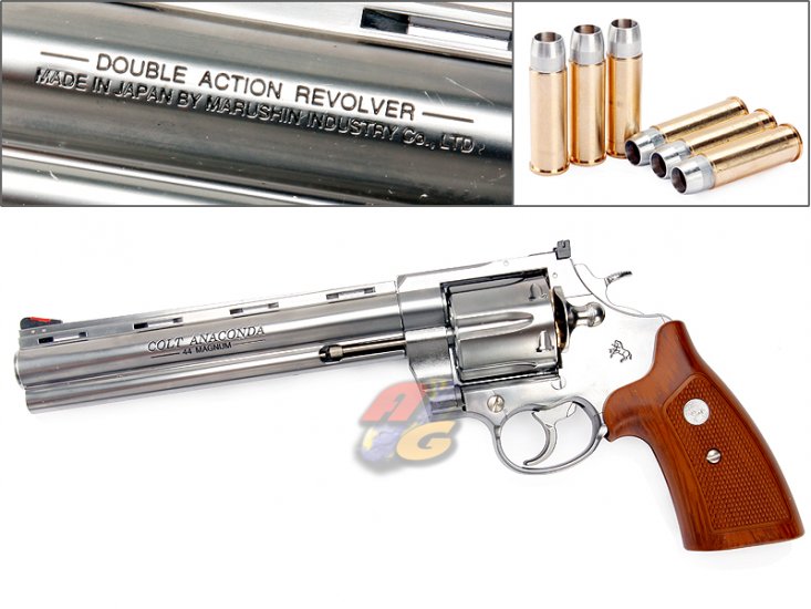 --Out of Stock--Marushin Colt Anaconda 8 Inch (X Cartridge Series - Silver ABS) - Click Image to Close