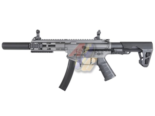 King Arms PDW 9mm AEG SBR SD ( Grey ) - Click Image to Close