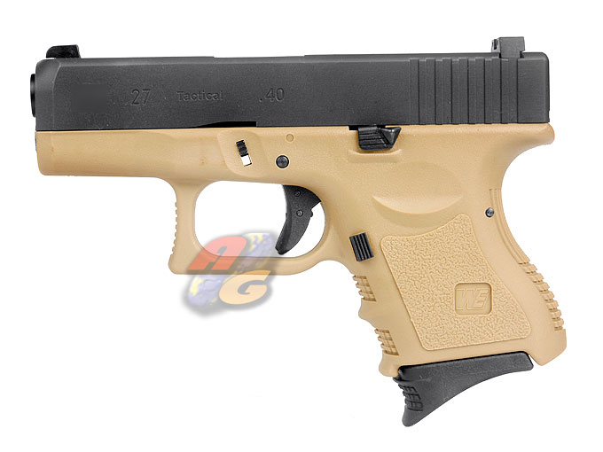 WE G27 GBB Pistol (BK, Metal Slide, Sand Frame) - Click Image to Close