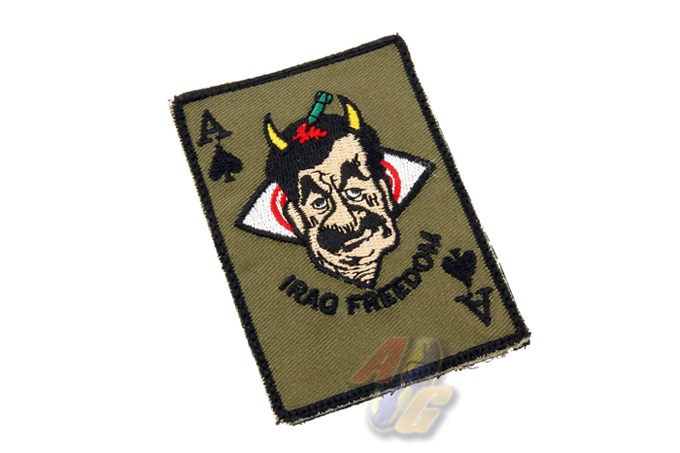 Action Velcro Patch - Iraq Freedom Card Patch (OD) - Click Image to Close