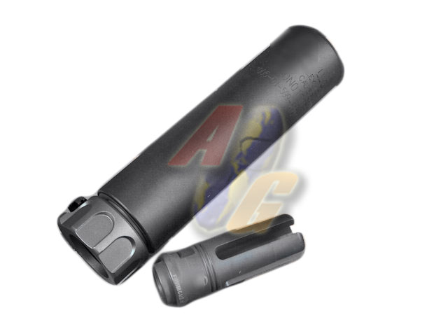 Airsoft Artisan SF Style 5.56 Muzzle Brake with 4 Prong Flash Hider ( BK ) - Click Image to Close