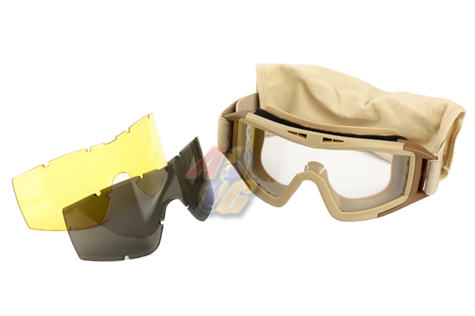 --Out of Stock--Action DL Goggle With Spare Glasses ( TAN ) - Click Image to Close
