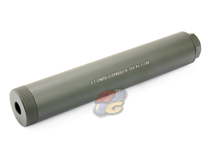 Action 35x180mm S.T. Simth Suppressor Silencer (OD, 14mm-) - Click Image to Close