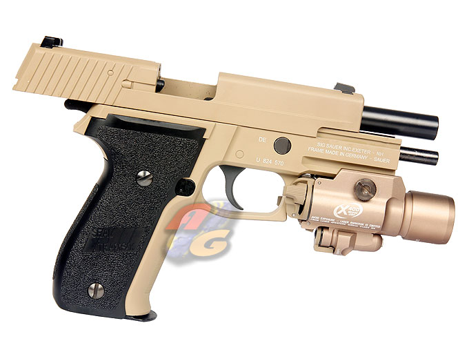 --Out of Stock--AG Custom WE F 226 MK25 Railed GBB with V-Tech SF X400 Laser Tactical Illuminator - Click Image to Close