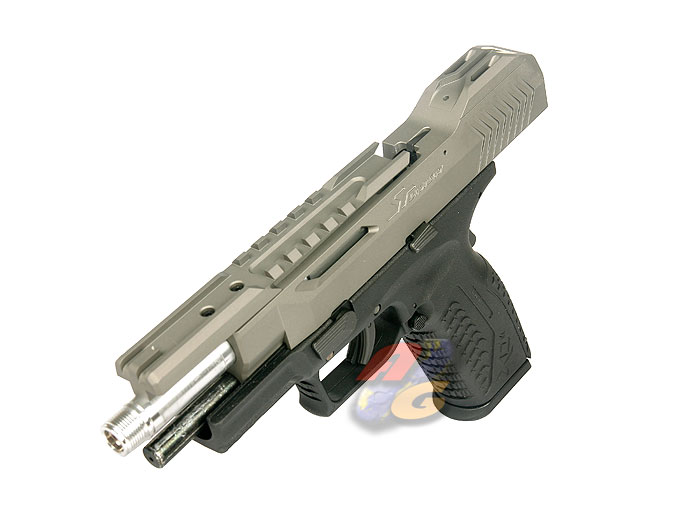 --Out of Stock--AG Custom HK XDM .40 GBB Pistol with SRU CNC SR-X Apache Aluminum Slide ( Gray ) - Click Image to Close