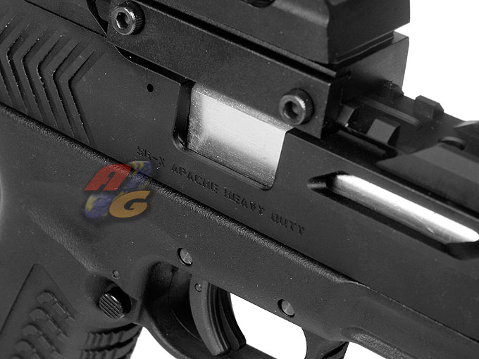 --Out of Stock--AG Custom HK XDM .40 GBB Pistol with SRU CNC SR-X Apache Aluminum Slide ( BK ) and AG-K 4 Patterns Opticess Red/Green Sight - Click Image to Close