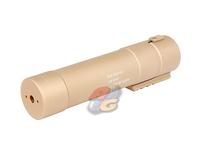 Angry Gun Power Up Silencer For KSC MP9 Series ( Tan ) - Click Image to Close