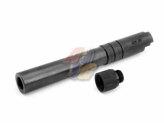 AIP Stainless Steel Threaded Outer Barrel For Tokyo Marui Hi-Capa 5.1 Series GBB ( Black ) - Click Image to Close