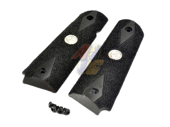 APS Gladiator 1911 Grip Cover with Stipple ( Black ) - Click Image to Close